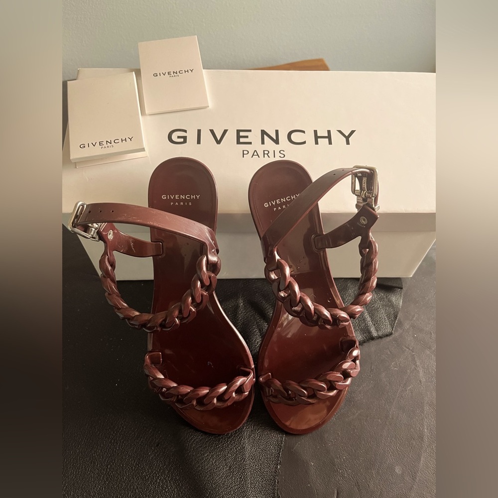 Givenchy jelly shoes-flat shoes-gently worn-box included-open by buckle-;)